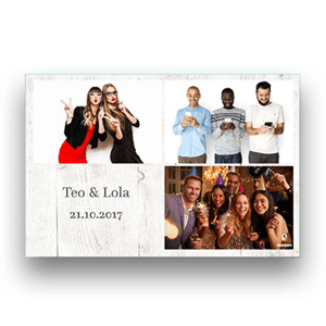 The photo terminal allows the printing of 3 photos in landscape format.