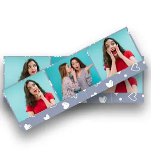 photoboothlijsten in horizontaal strookjesformaat